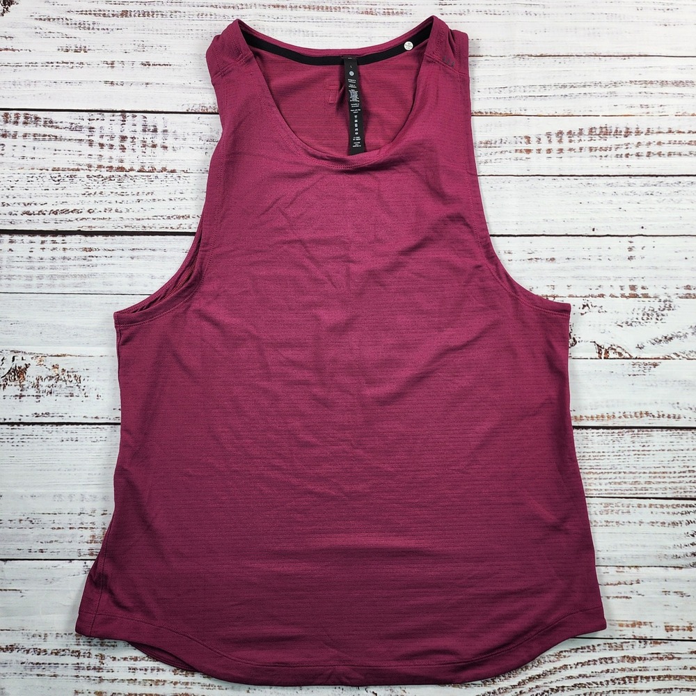 Lululemon License to Train Tank Mens L Cherry Ember Quick Dry Training